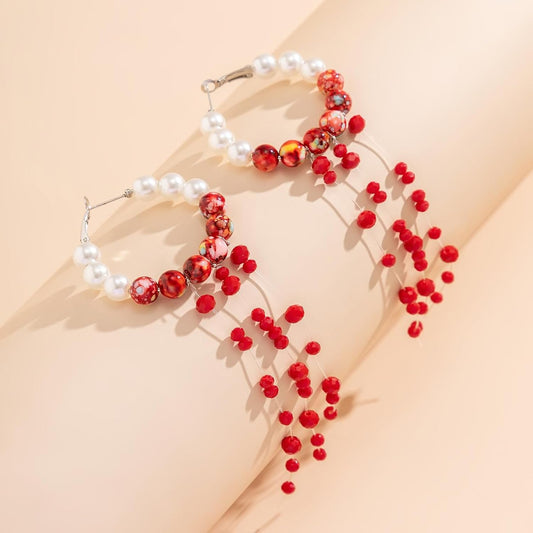 Off With Her Head Pearl Earrings