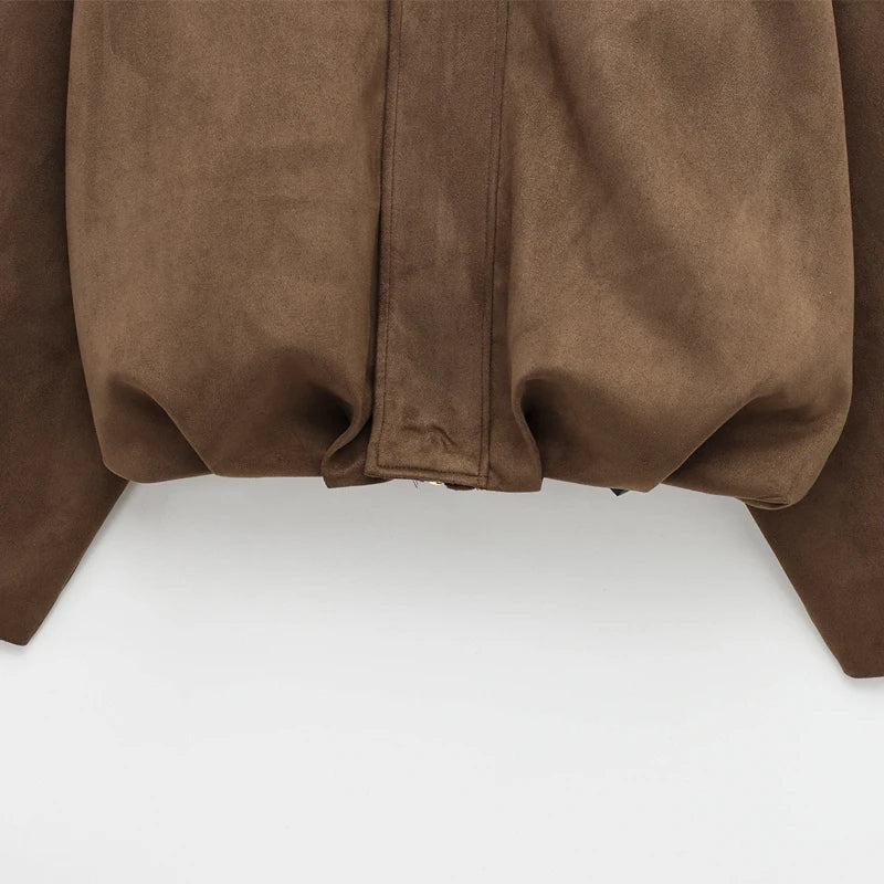 Ember Faux Suede Crop Jacket