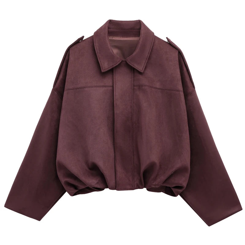 Ember Faux Suede Crop Jacket