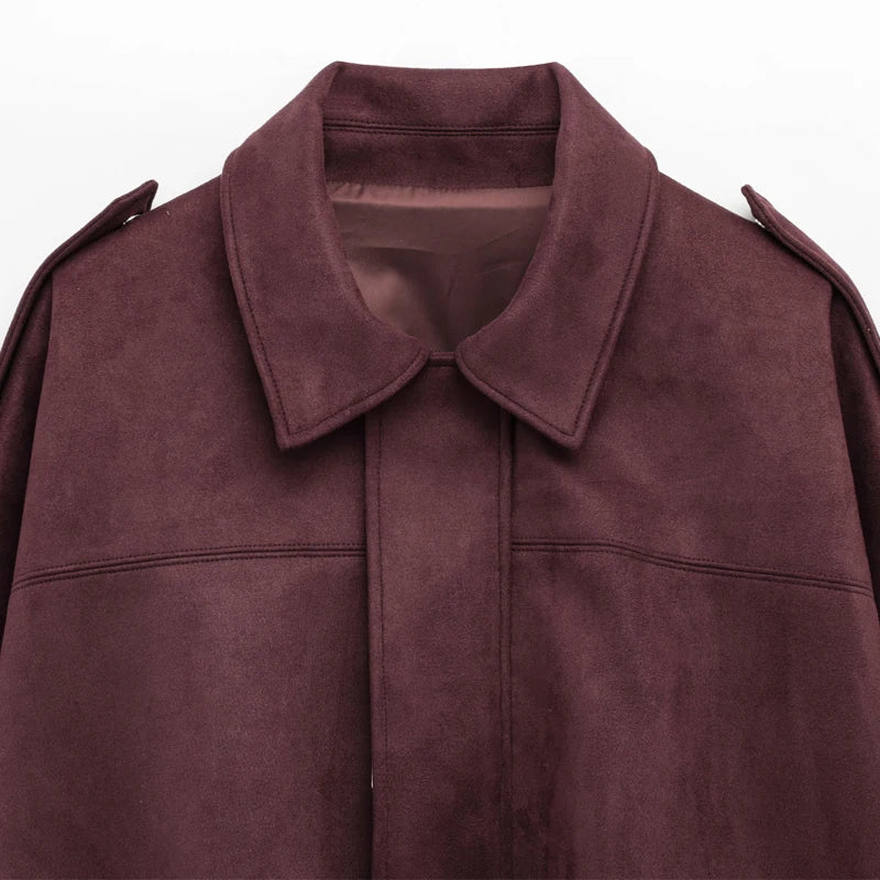 Ember Faux Suede Crop Jacket