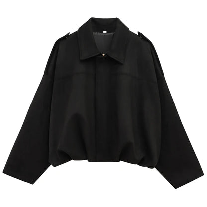 Ember Faux Suede Crop Jacket