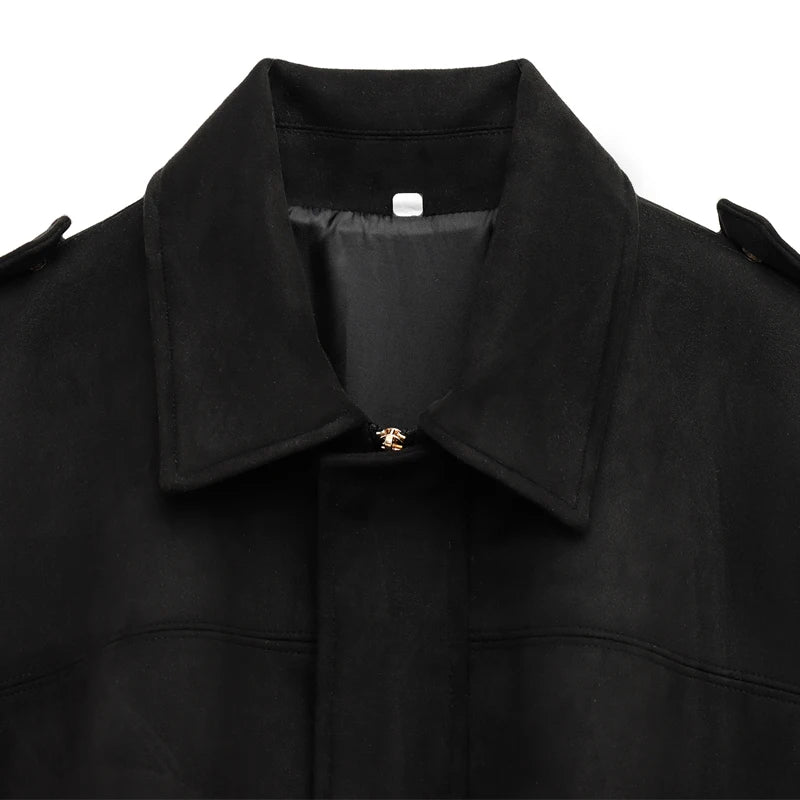 Ember Faux Suede Crop Jacket