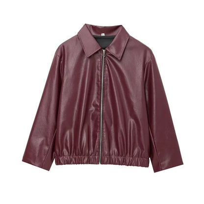 Raven Leather Bomber Jacket
