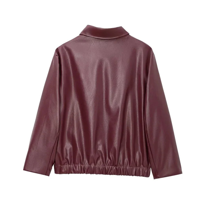 Raven Leather Bomber Jacket