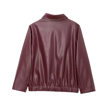 Raven Leather Bomber Jacket