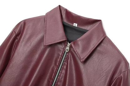 Raven Leather Bomber Jacket