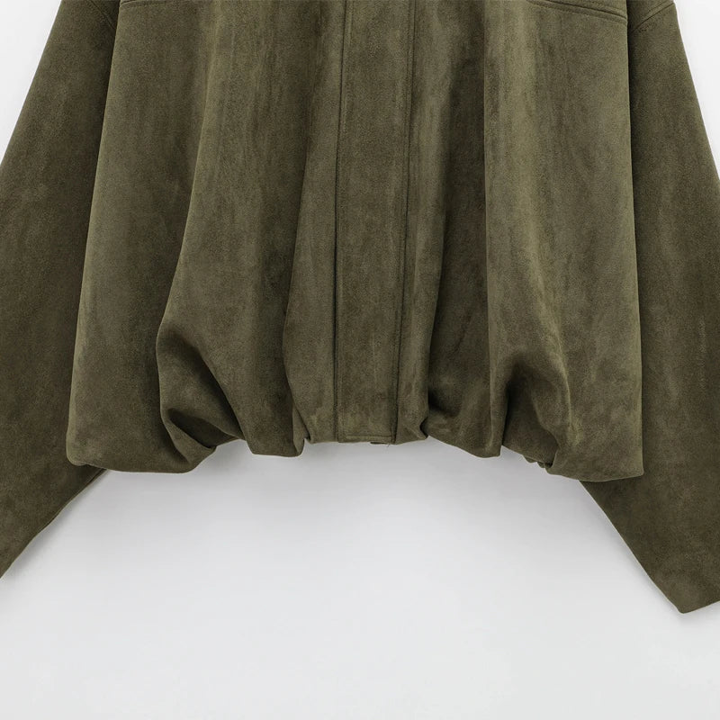 Ember Faux Suede Crop Jacket