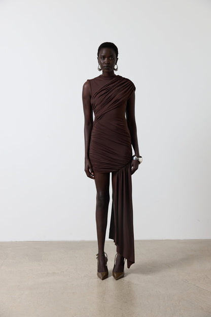 Brun Sucré – No.1 Ruched Mini Dress