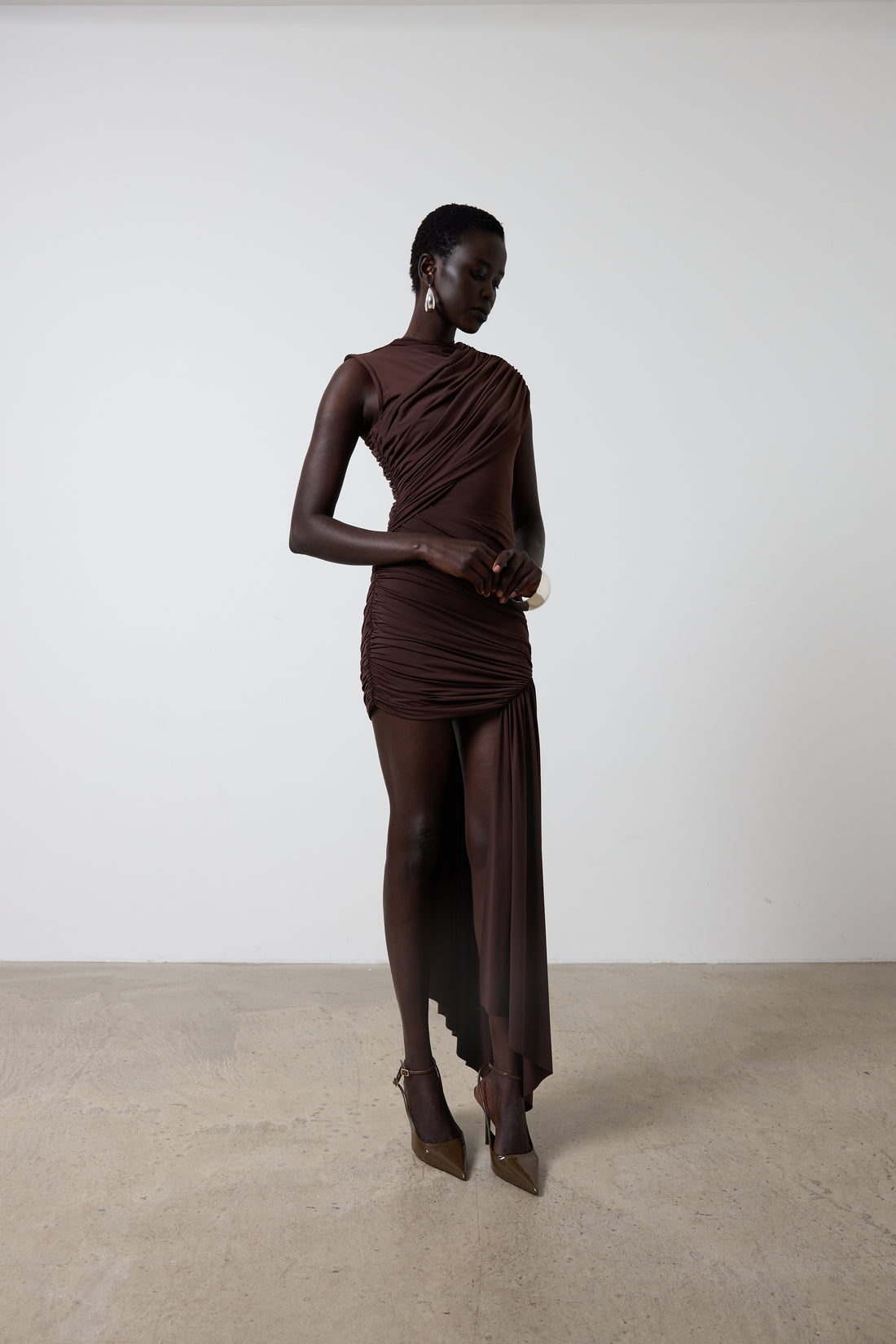 Brun Sucré – No.1 Ruched Mini Dress