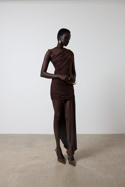 Brun Sucré – No.1 Ruched Mini Dress