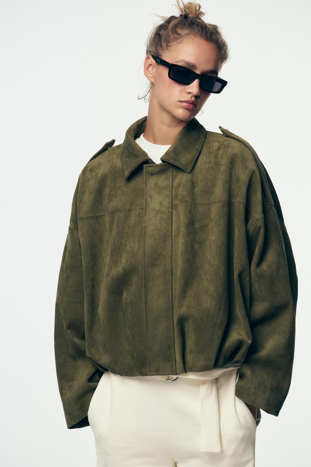 Ember Faux Suede Crop Jacket