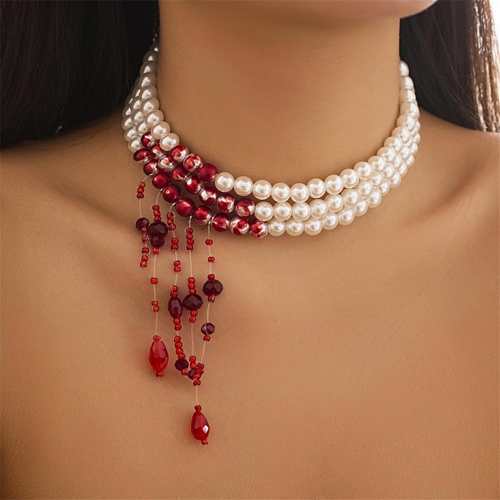 Off With Her Head Pearl Choker