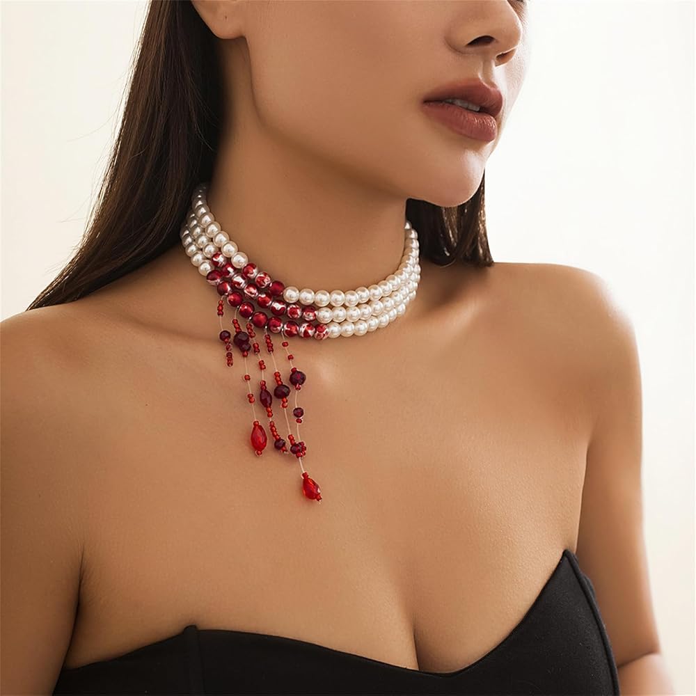 Off With Her Head Pearl Choker