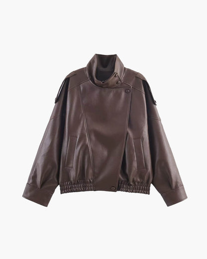 Dark Muse Oversized Leather Jacket
