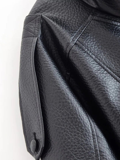 Dark Muse Oversized Leather Jacket