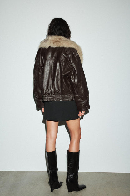 Empress Faux Fur Leather Jacket