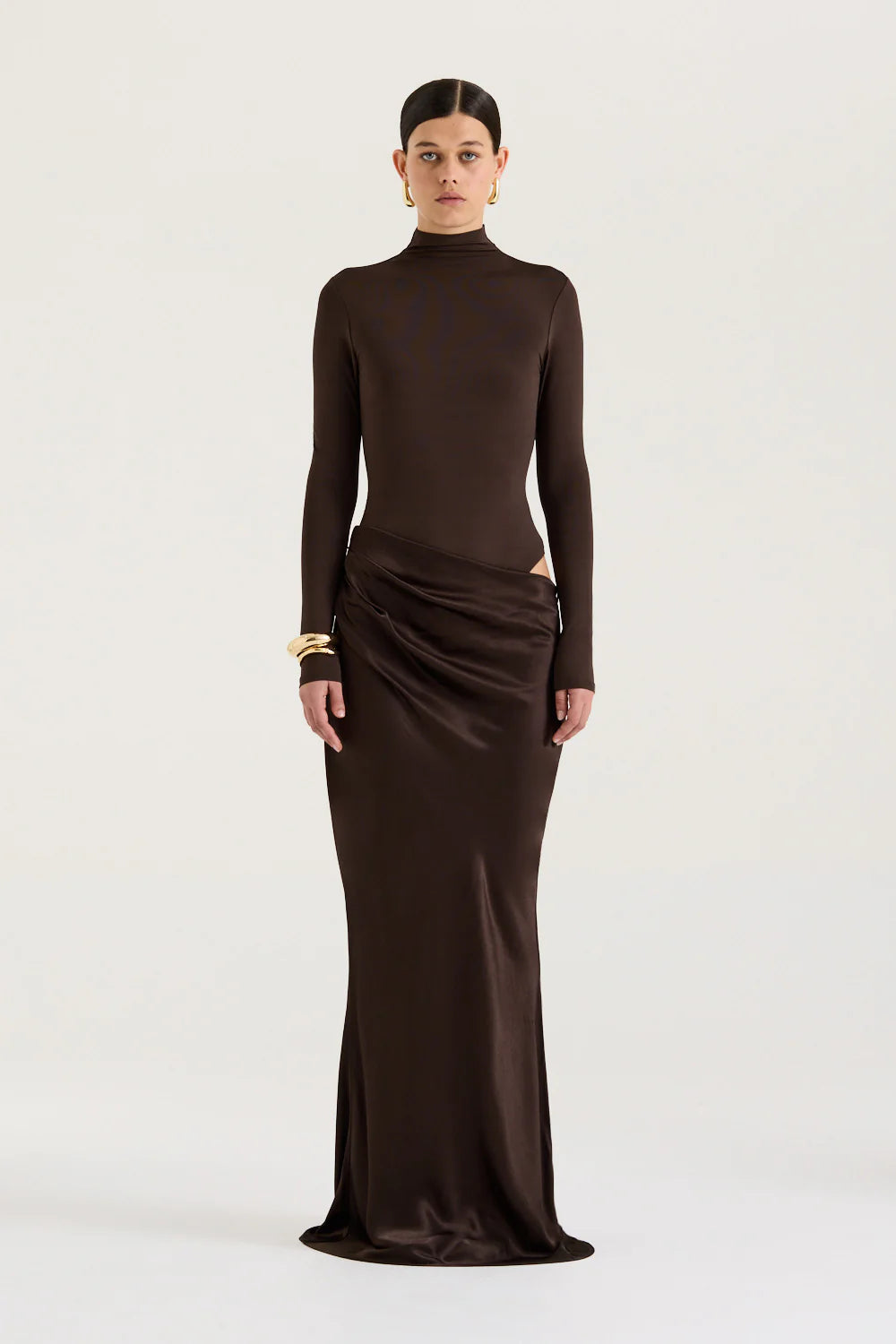 Silk Temptress Long Sleeve Maxi Dress