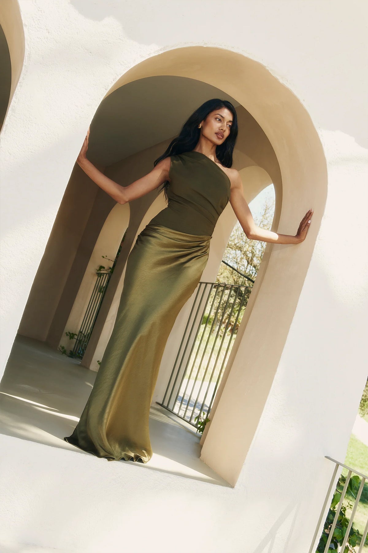 Silk Temptress One Shoulder Maxi Dress