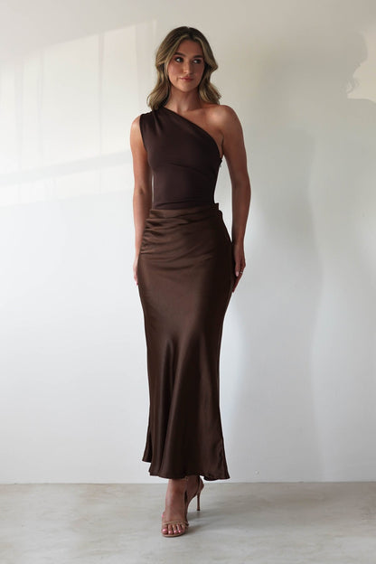 Silk Temptress One Shoulder Maxi Dress