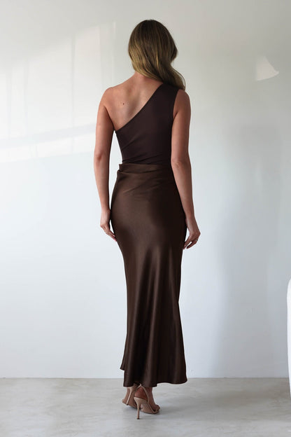 Silk Temptress One Shoulder Maxi Dress