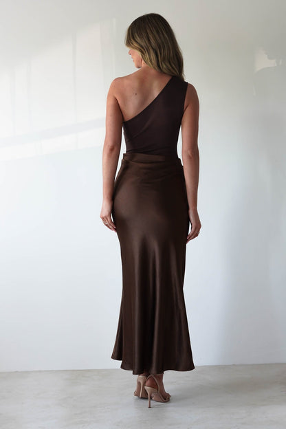 Silk Temptress One Shoulder Maxi Dress