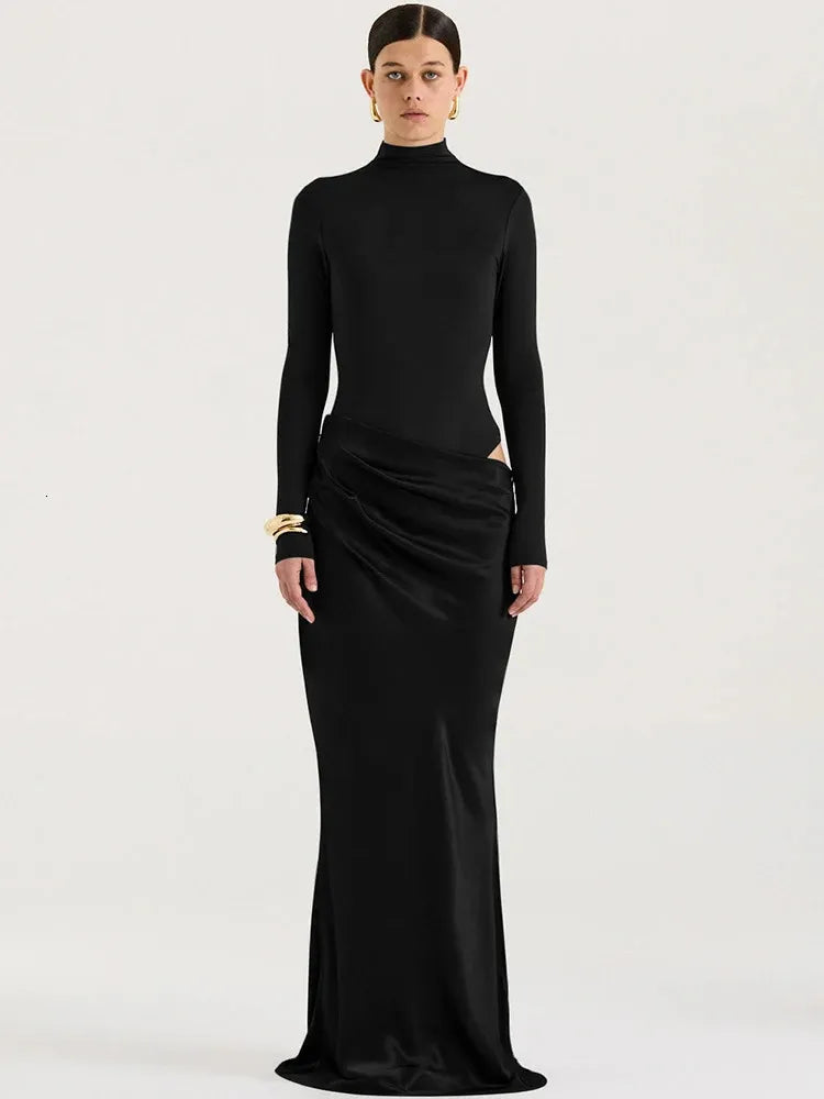 Silk Temptress Long Sleeve Maxi Dress
