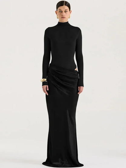 Silk Temptress Long Sleeve Maxi Dress