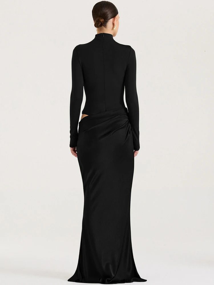 Silk Temptress Long Sleeve Maxi Dress