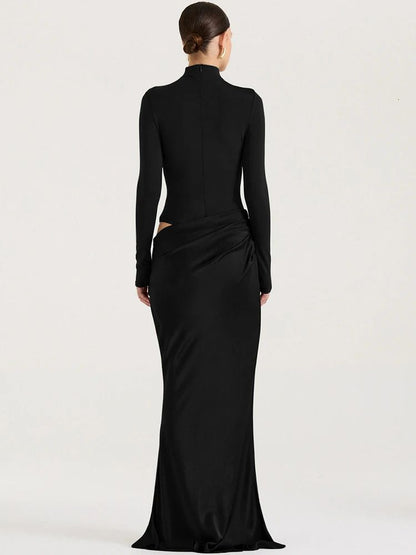Silk Temptress Long Sleeve Maxi Dress