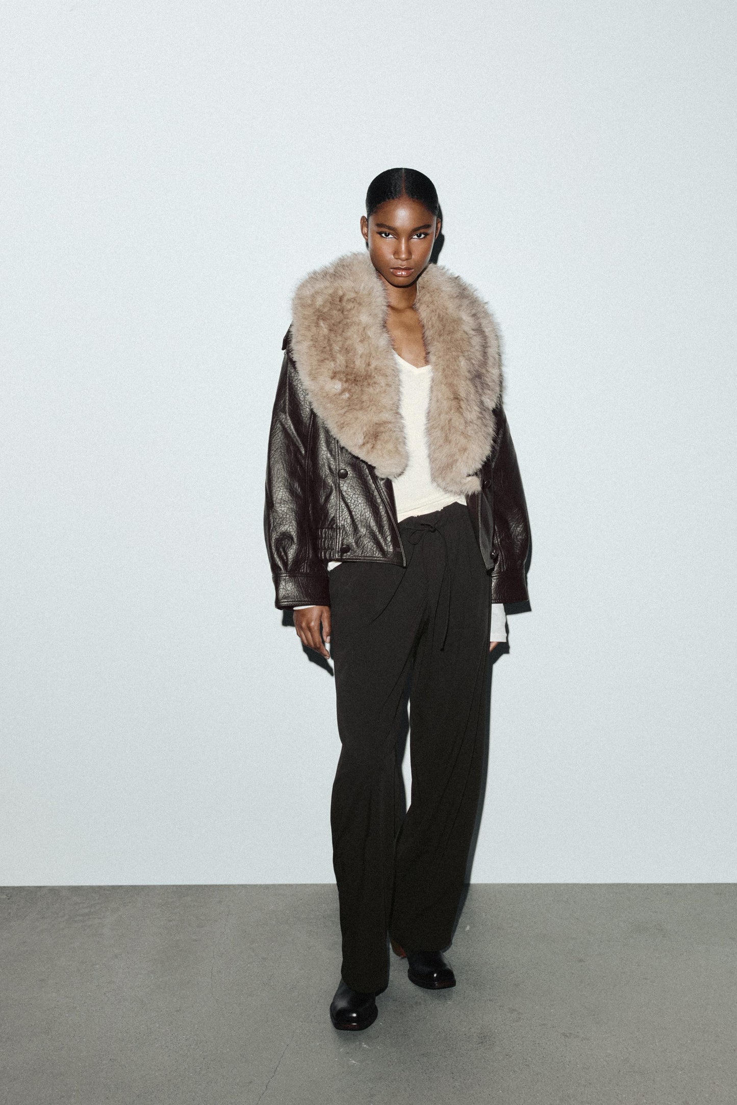 Empress Faux Fur Leather Jacket