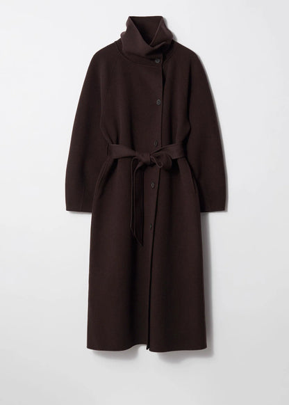 Genevieve Funnel-Neck Coat