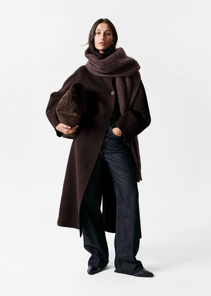 Genevieve Funnel-Neck Coat