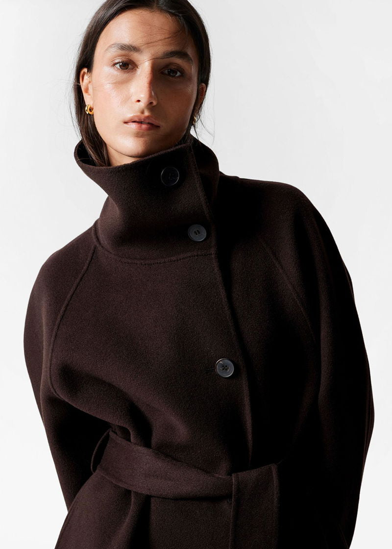 Genevieve Funnel-Neck Coat