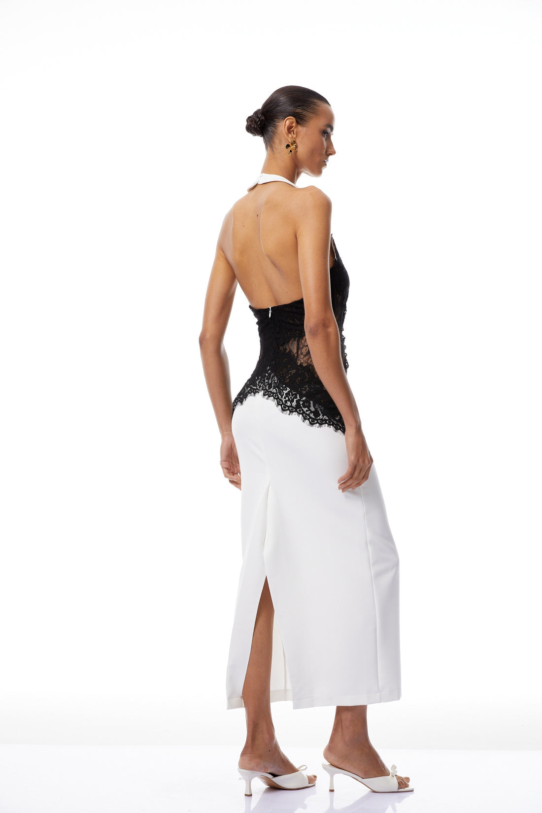 Elizabeth Lace Halter Maxi Dress