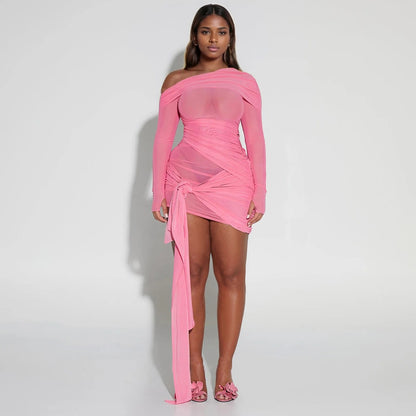 The Blush Allure Mini Dress