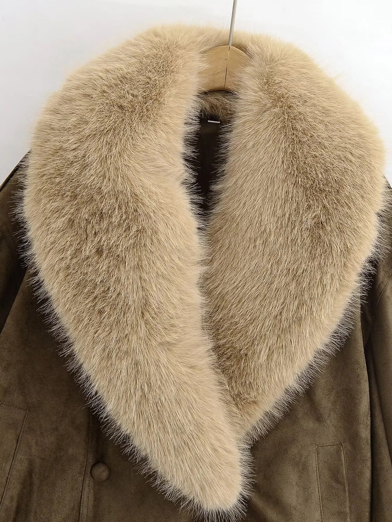 Duchess Faux Suede Leather Fur Jacket