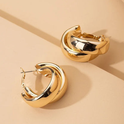 The Double Arc Hoop Earrings
