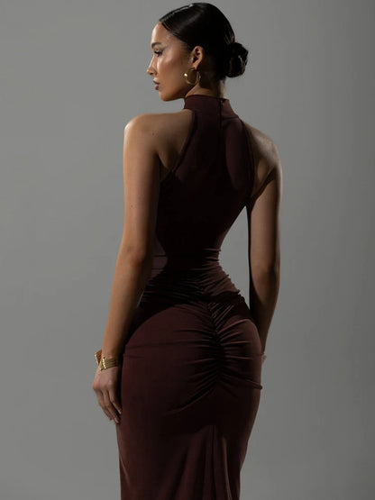 Brun Sucrè - No.2 Ruched Maxi Dress