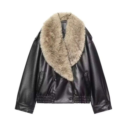Empress Faux Fur Leather Jacket